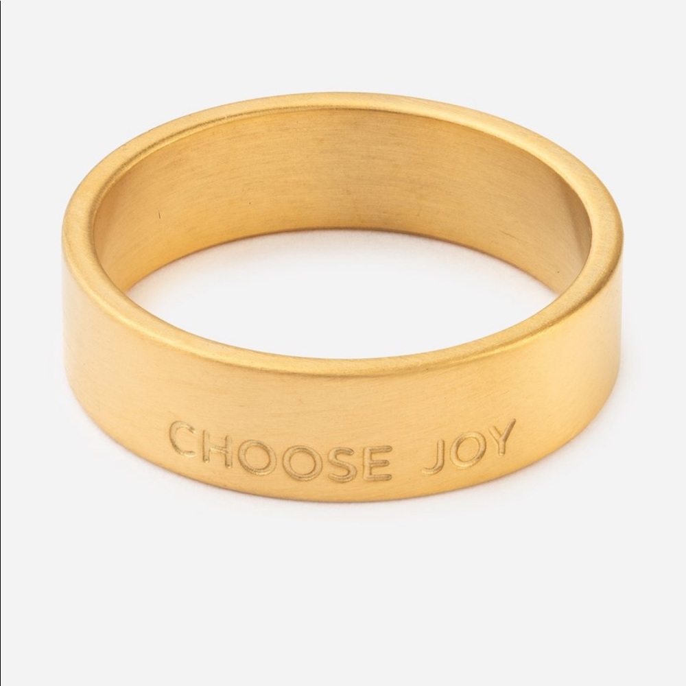 ‘SALE 🔥Choose Joy’ Matte Gold Ring 💍
